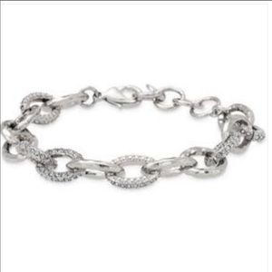 Stella & dot silver bracelet diamond accessories